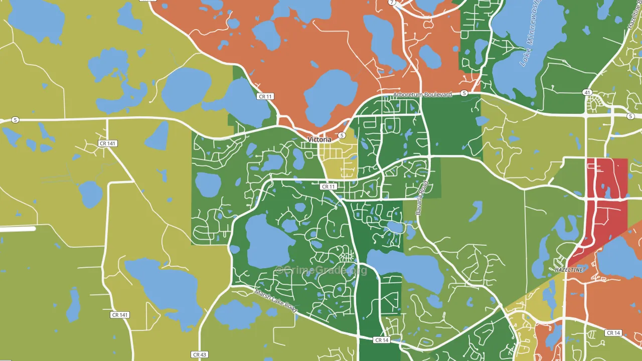 55386, MN Map of Theft Rates