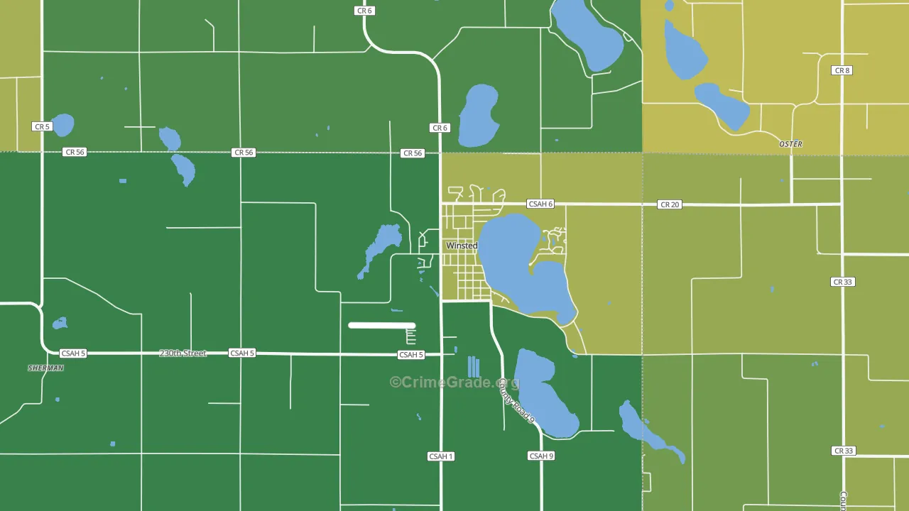 55395, MN Map of Theft Rates
