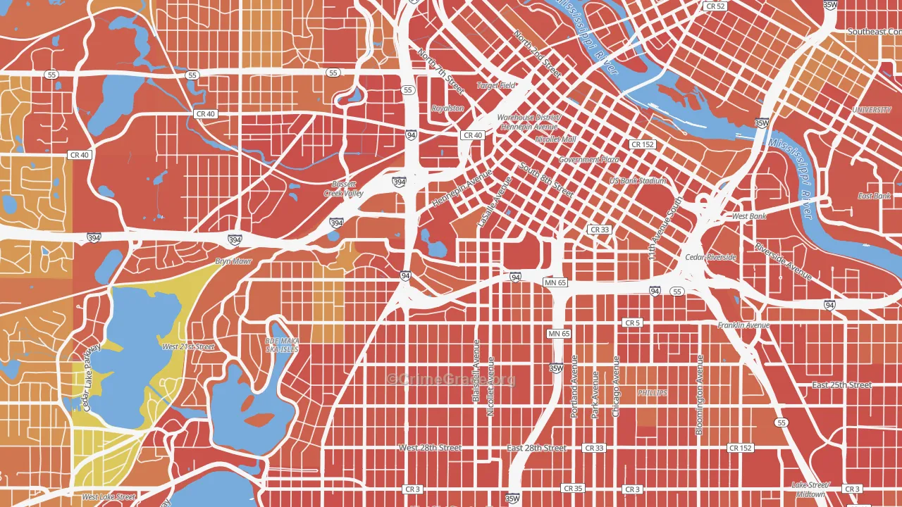 55403, MN Map of Theft Rates