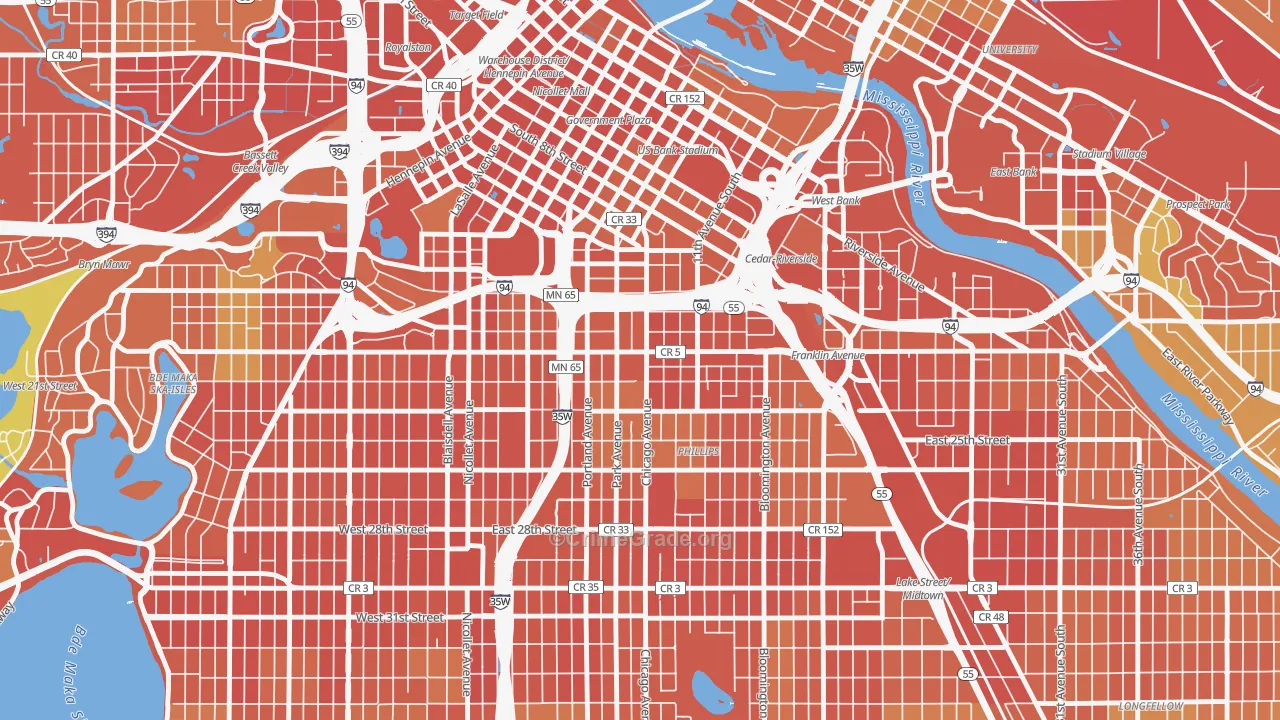 55404, MN Map of Theft Rates