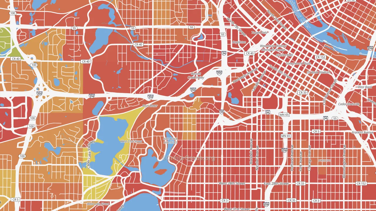 55405, MN Map of Theft Rates