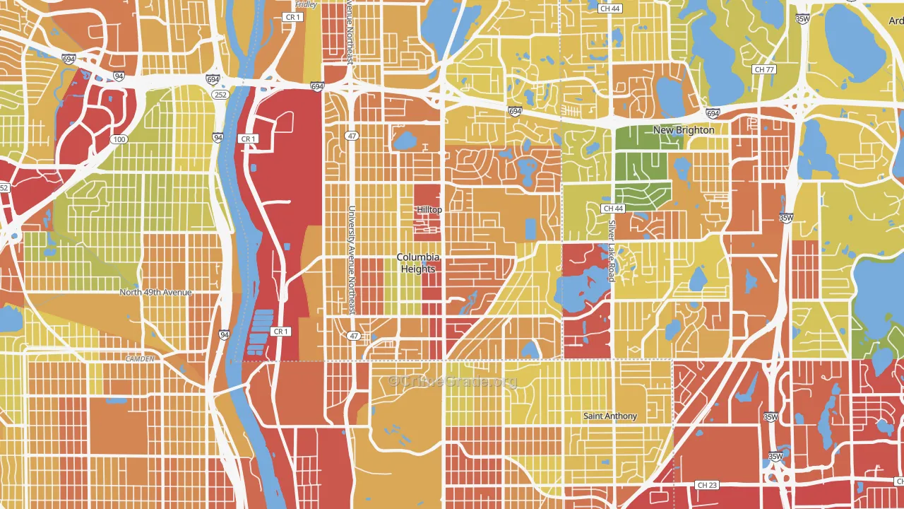 55421, MN Map of Theft Rates