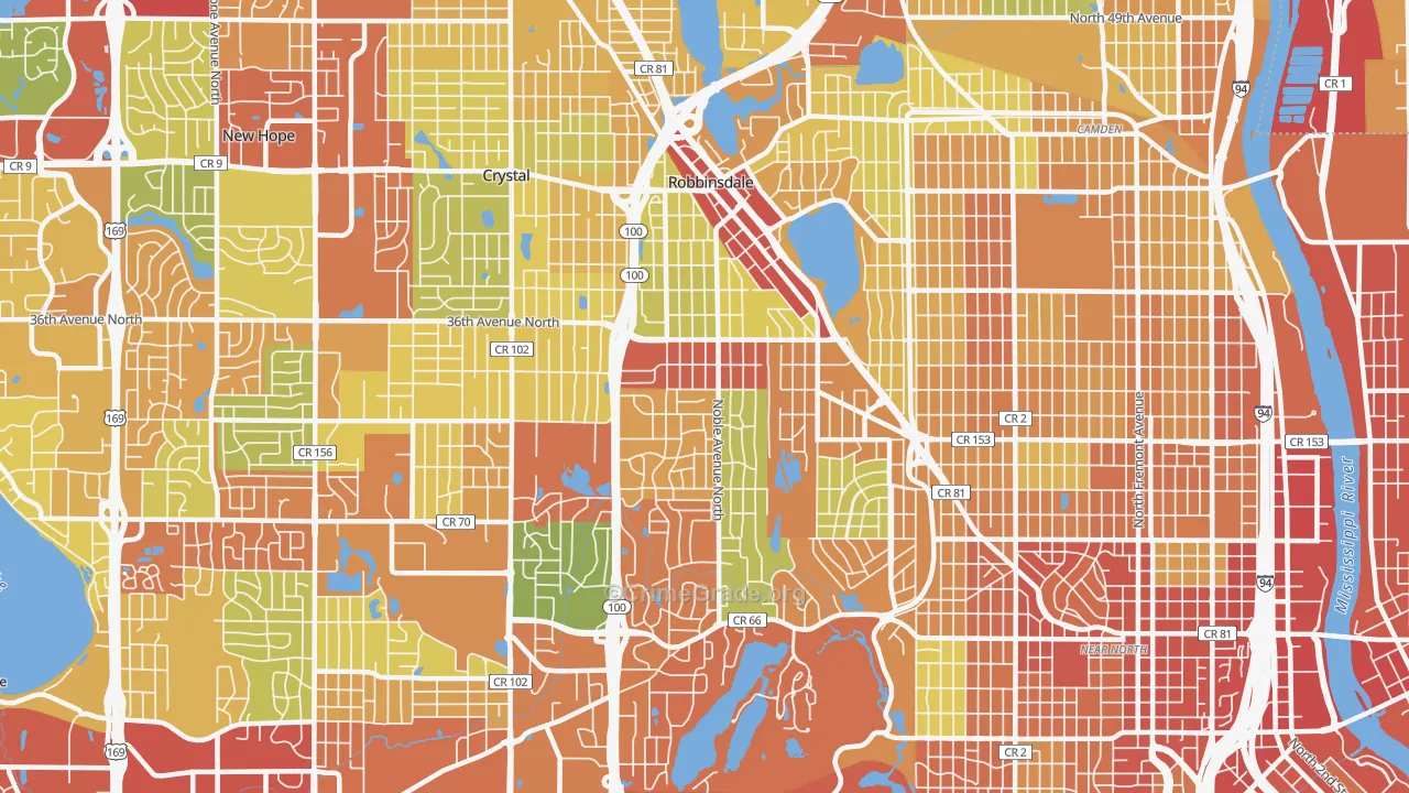 55422, MN Map of Theft Rates