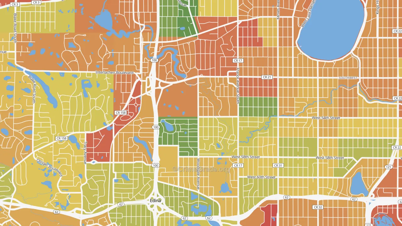 55424, MN Map of Theft Rates