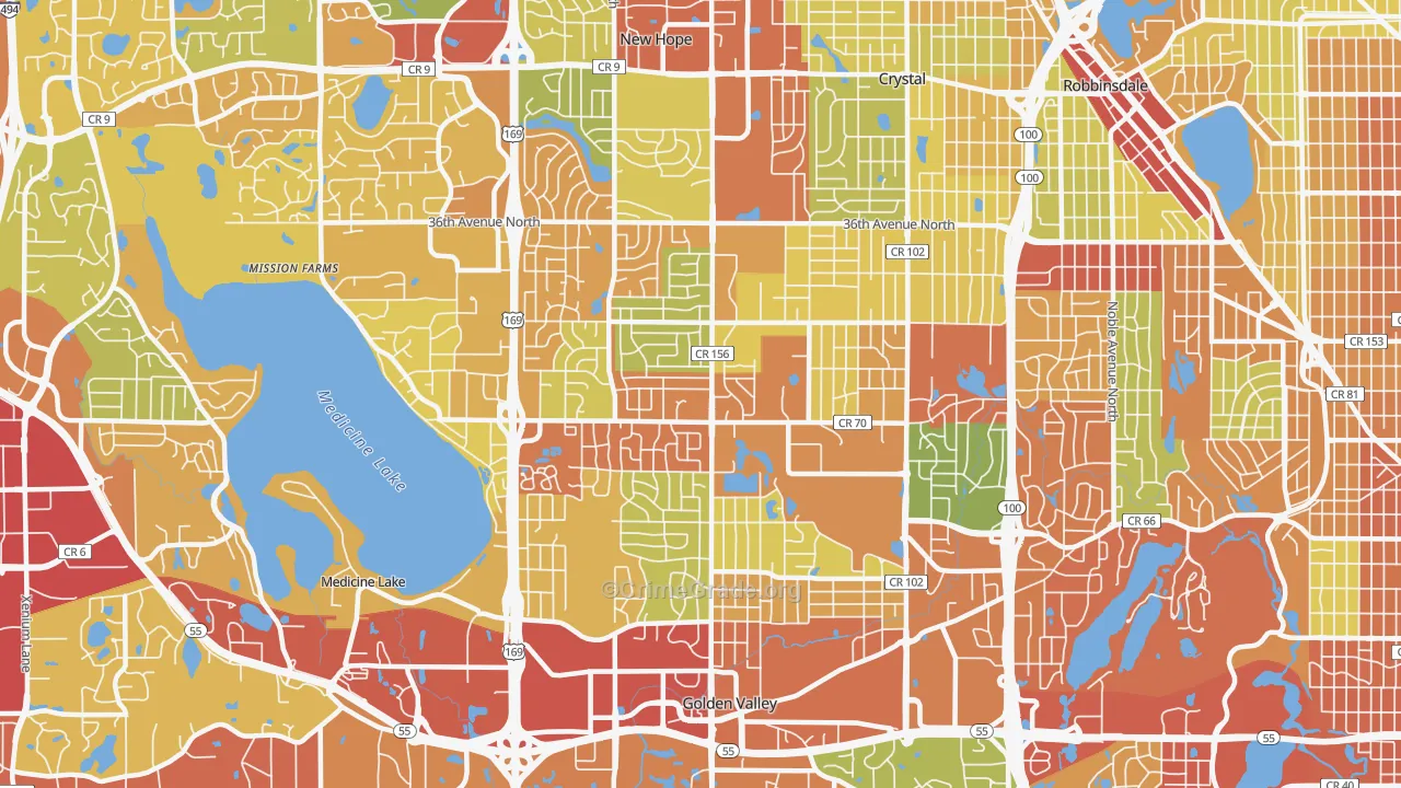 55427, MN Map of Theft Rates