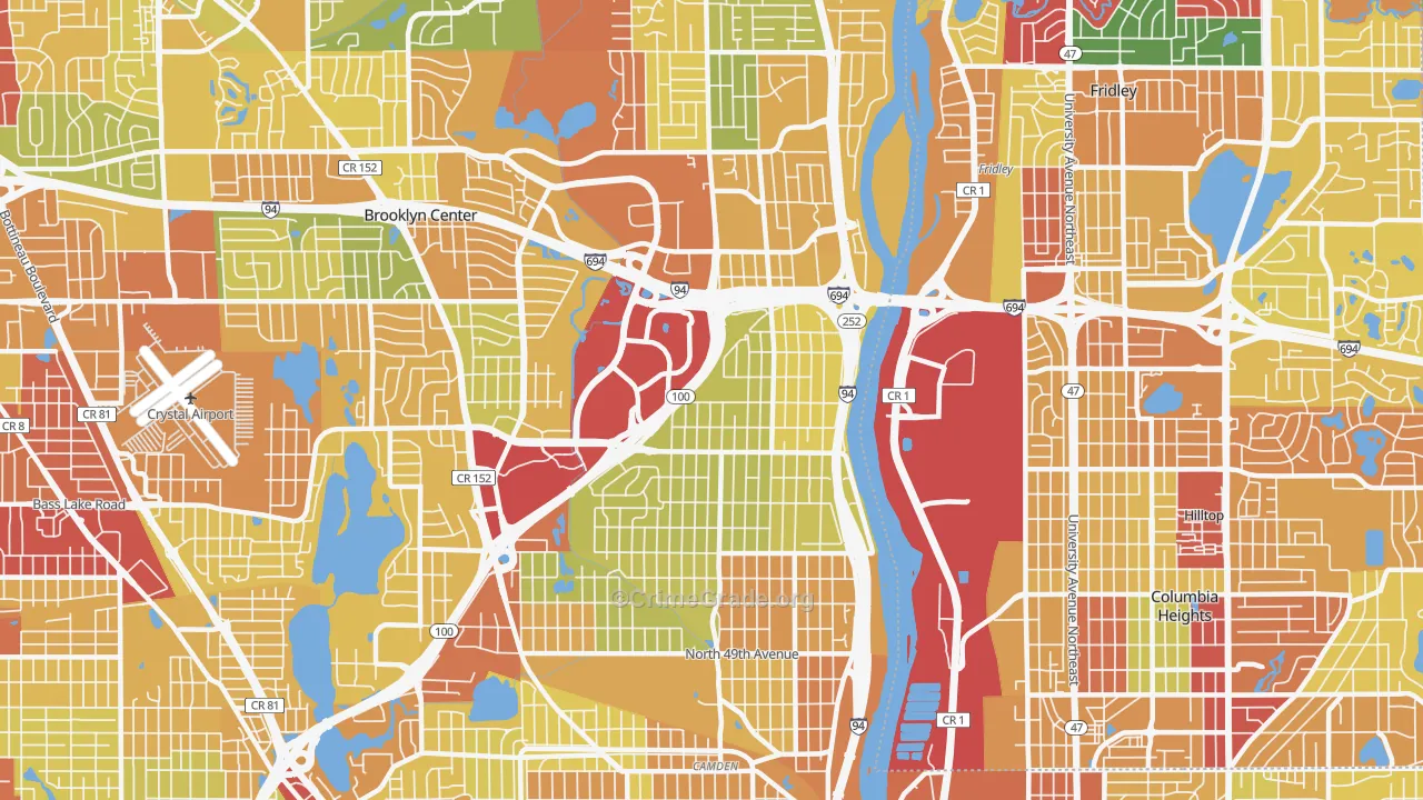 55430, MN Map of Theft Rates