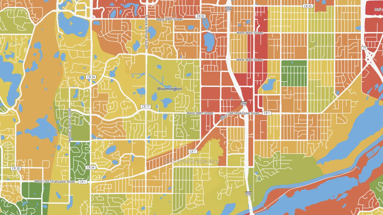 55431, MN Map of Theft Rates