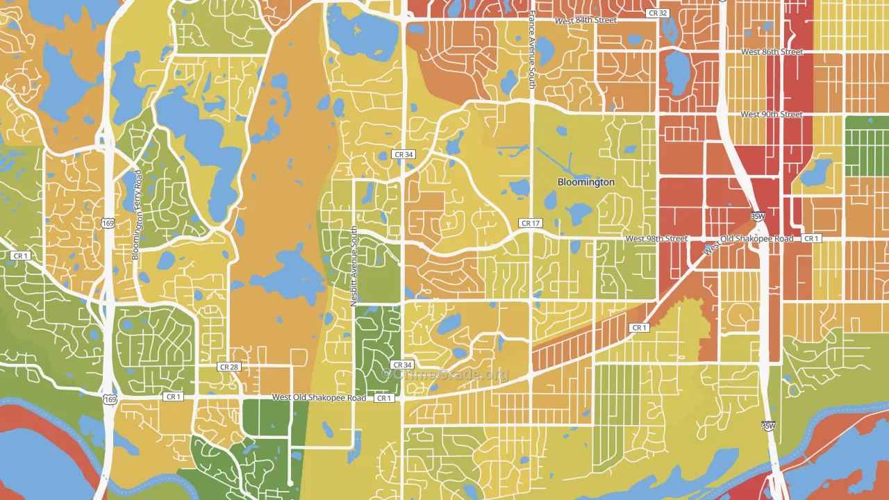 55437, MN Map of Theft Rates