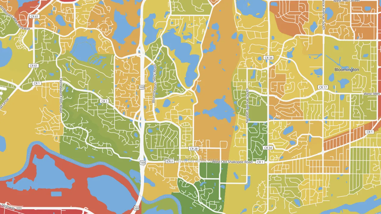 55438, MN Map of Theft Rates