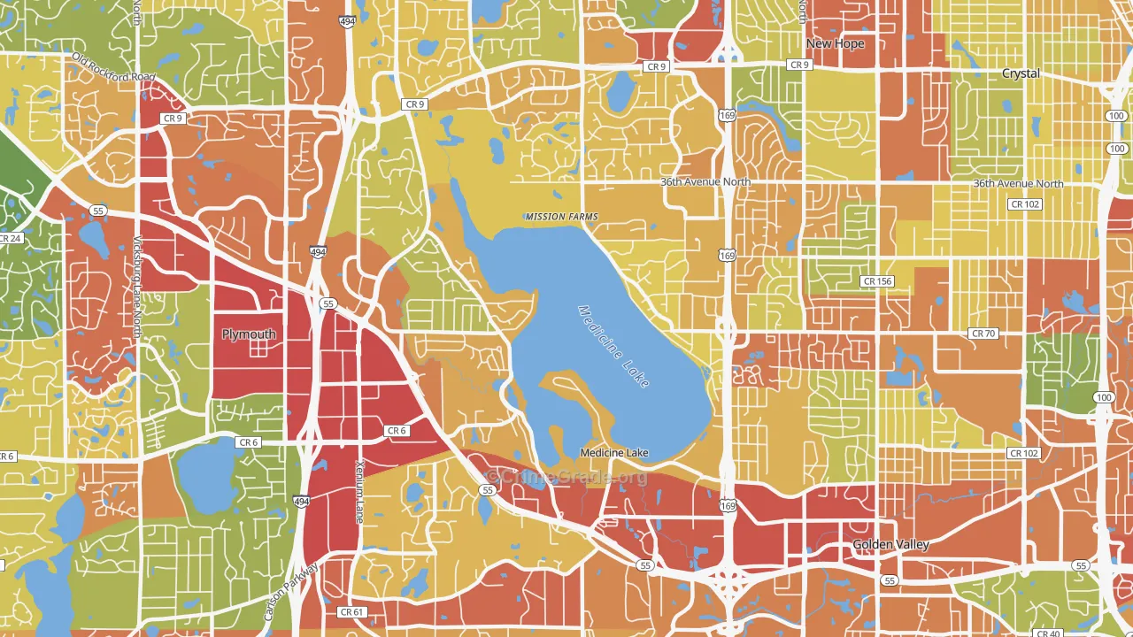 55441, MN Map of Theft Rates