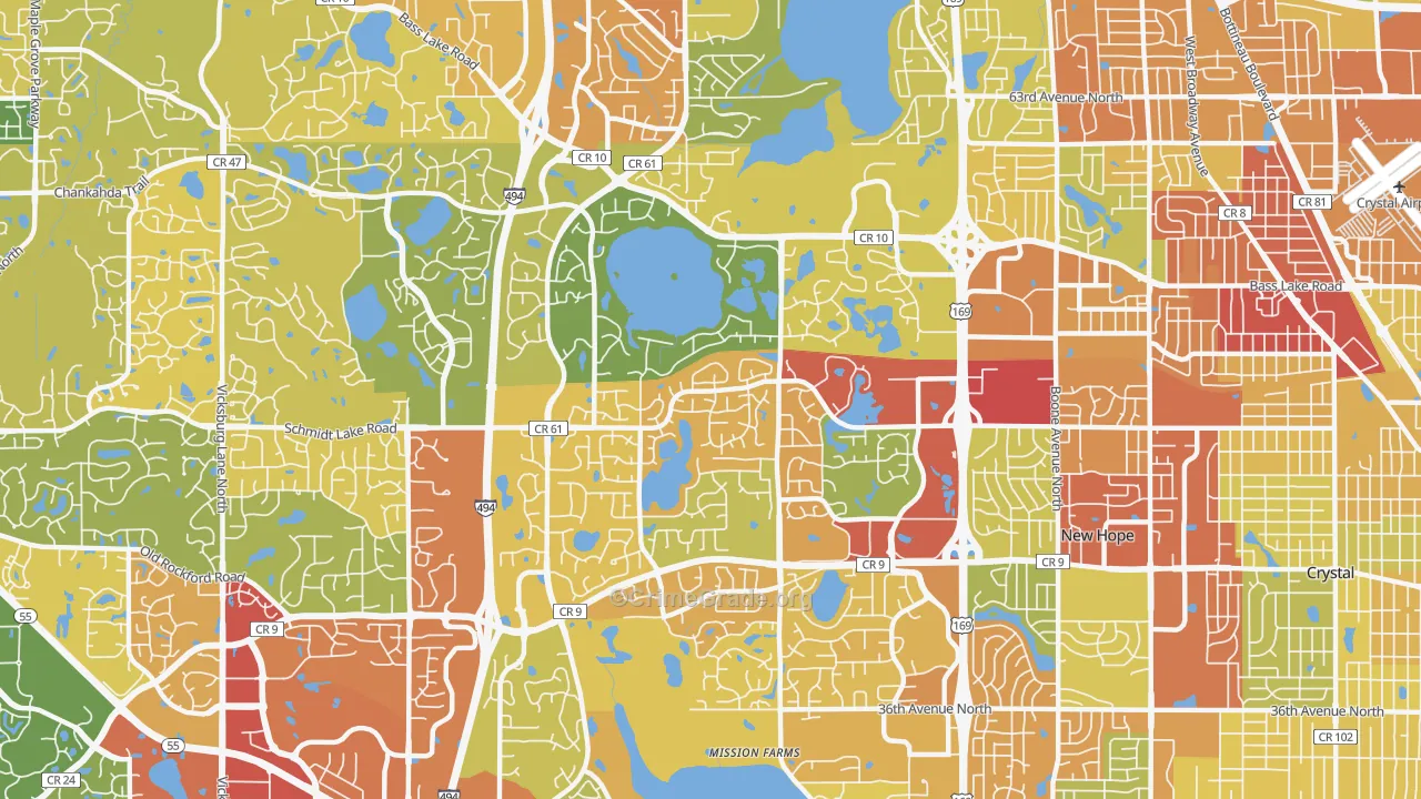 55442, MN Map of Theft Rates