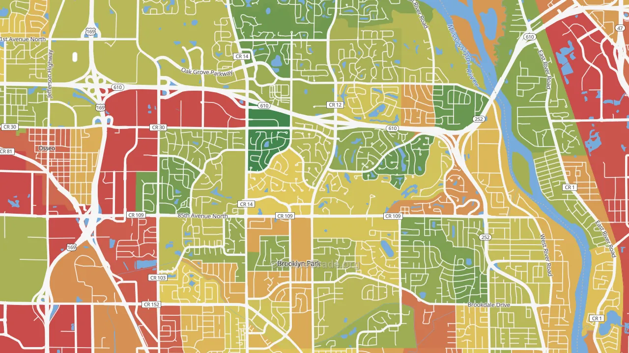 55443, MN Map of Theft Rates