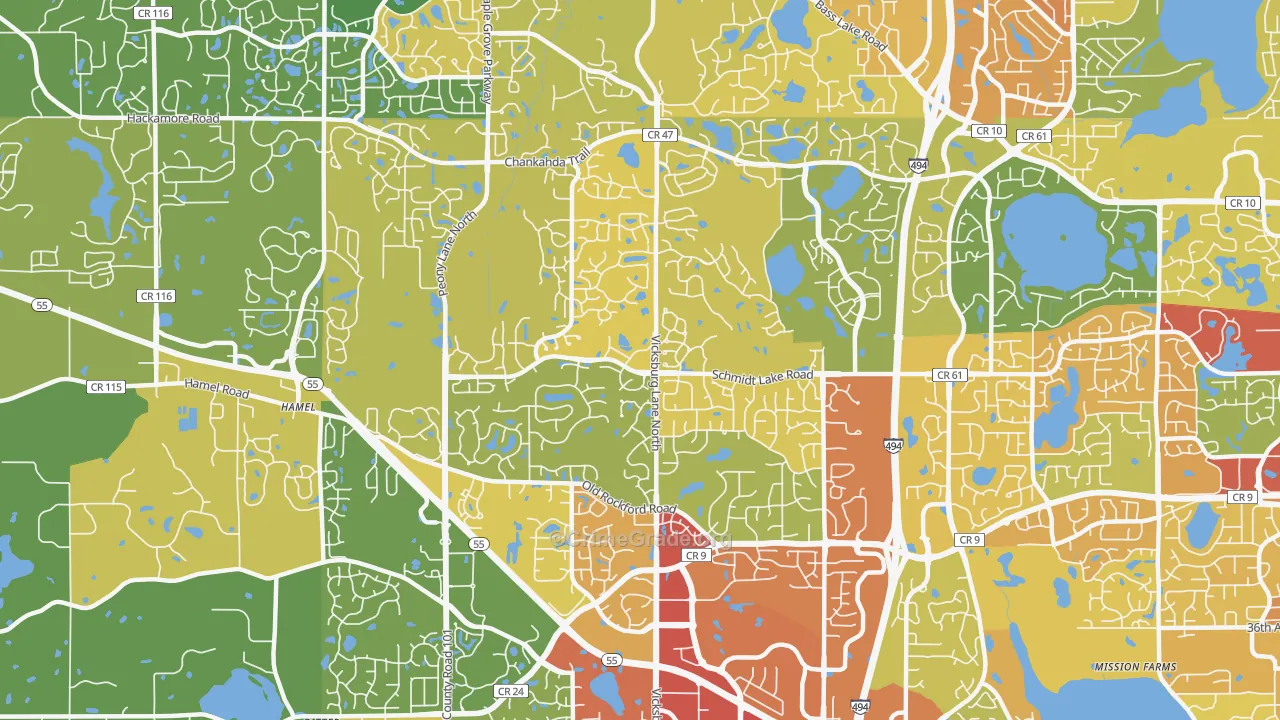 55446, MN Map of Theft Rates