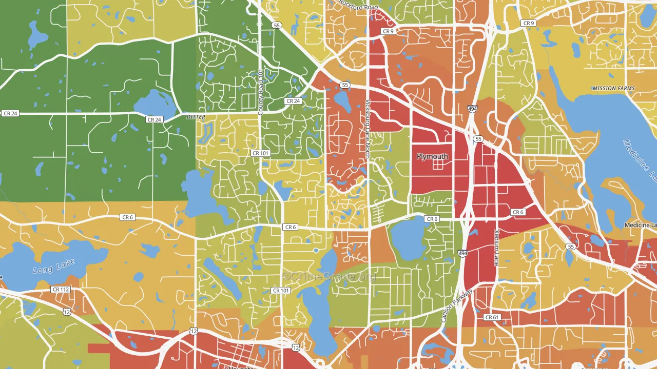 55447, MN Map of Theft Rates