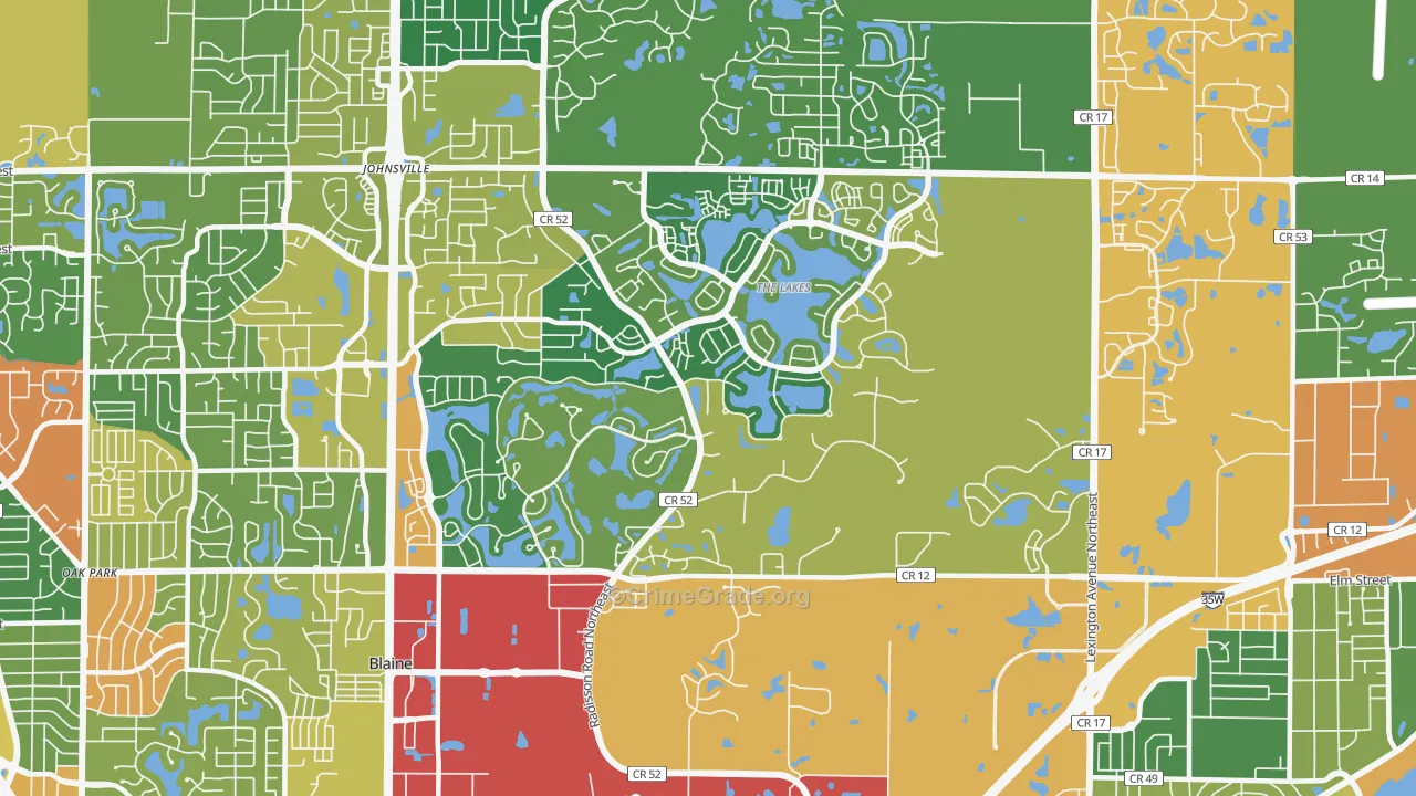 55449, MN Map of Theft Rates