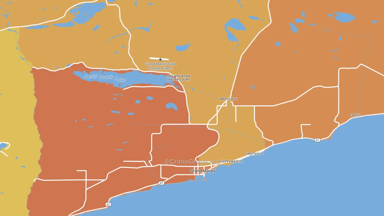 55604, MN Map of Theft Rates