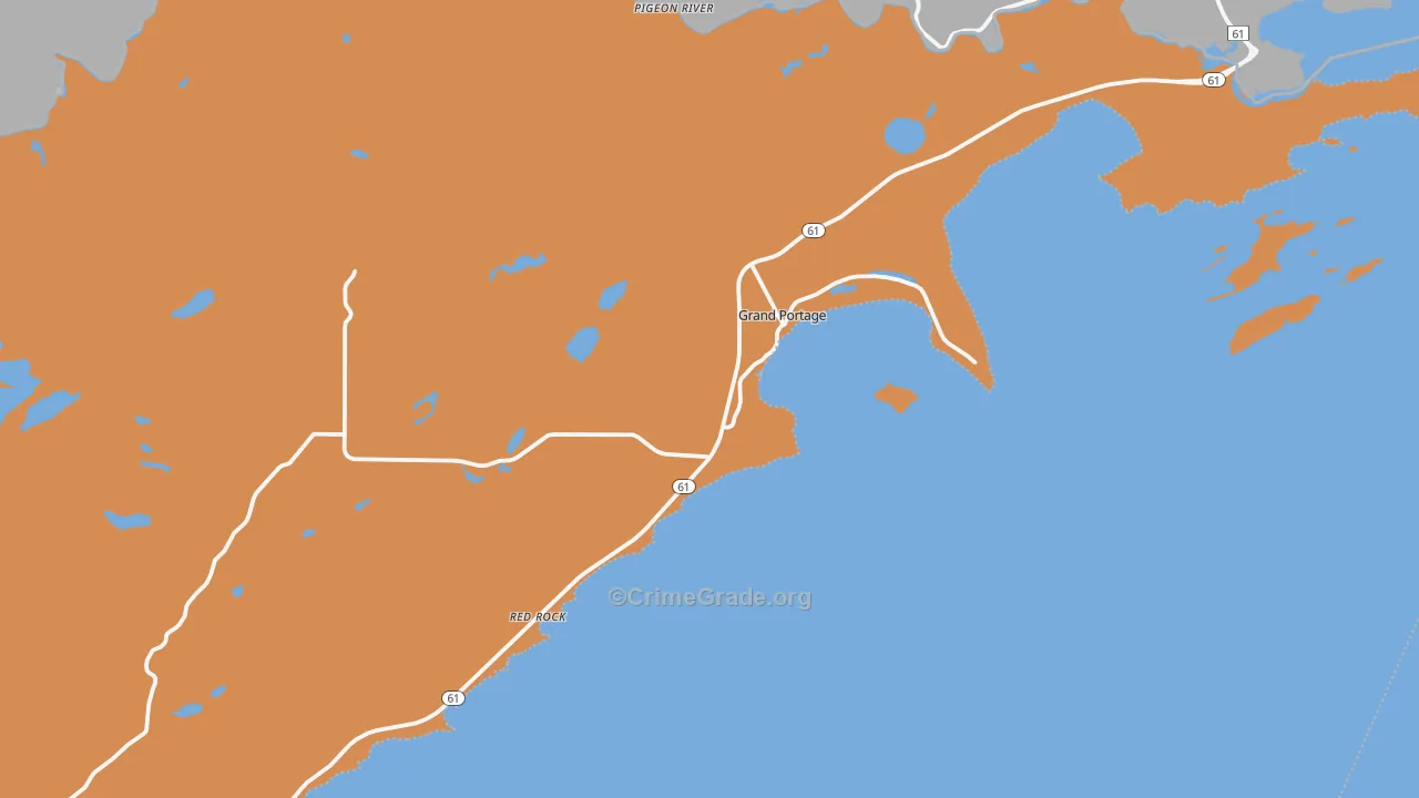 55605, MN Map of Theft Rates