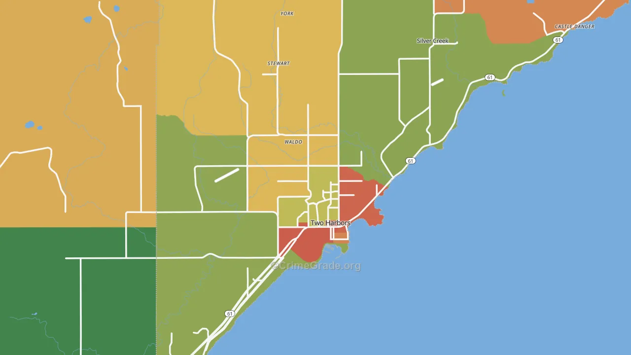 55616, MN Map of Theft Rates