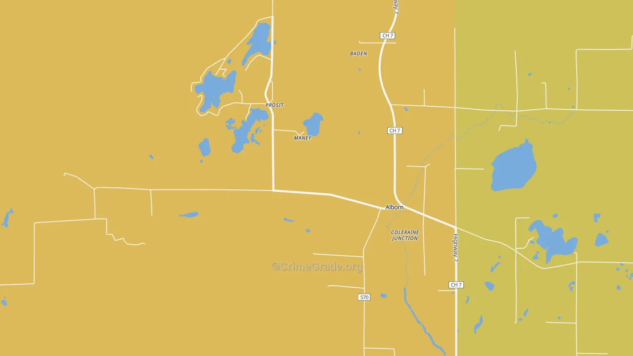55702, MN Map of Theft Rates