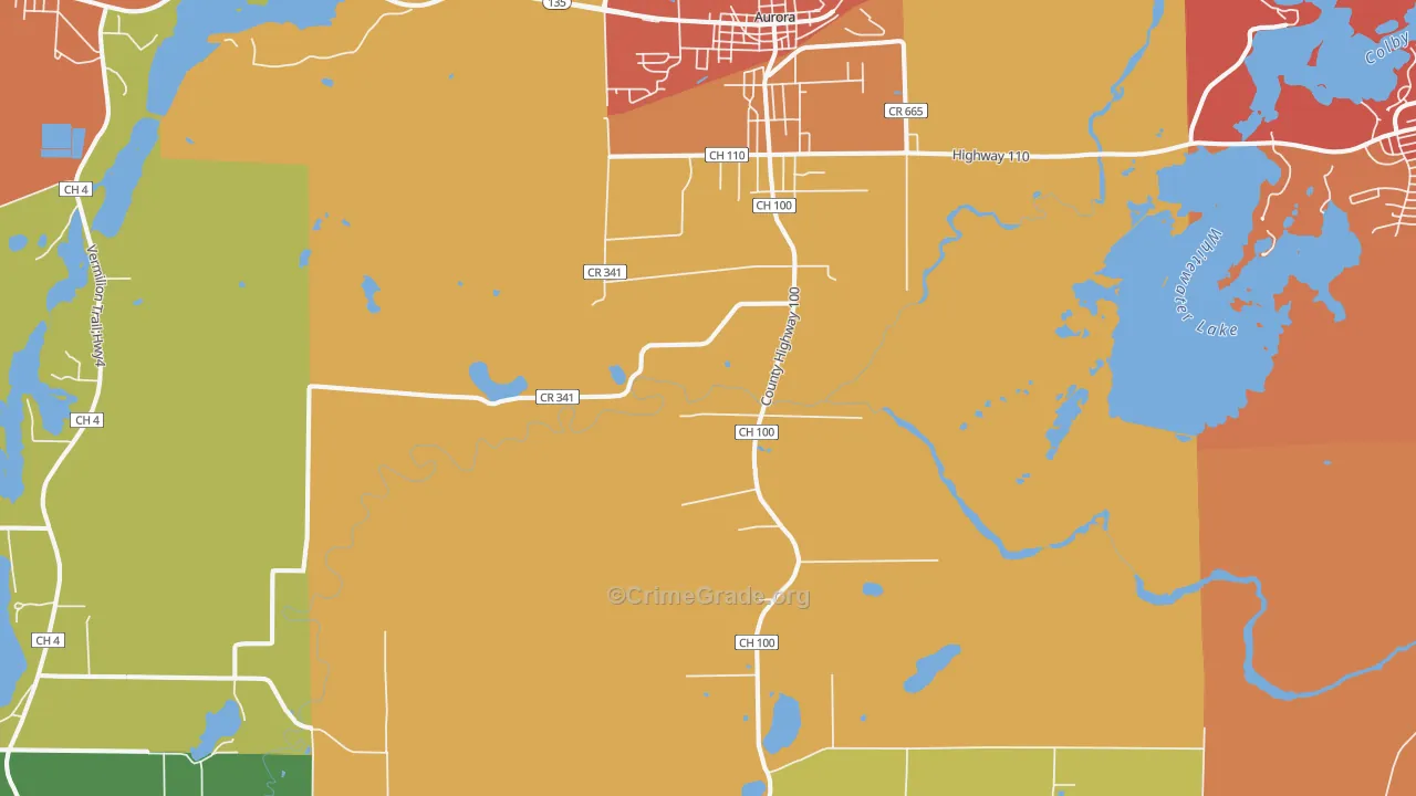 55705, MN Map of Theft Rates