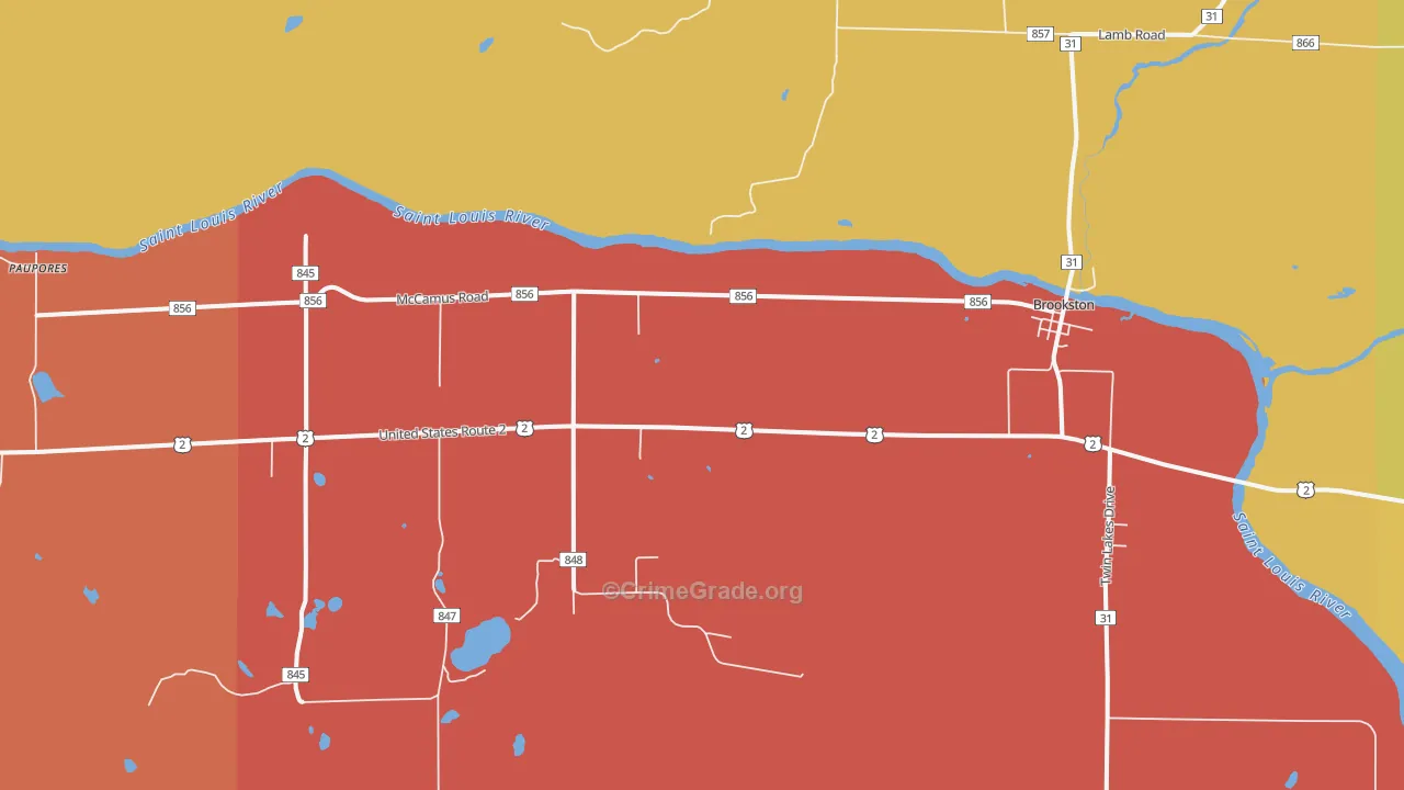 55711, MN Map of Theft Rates
