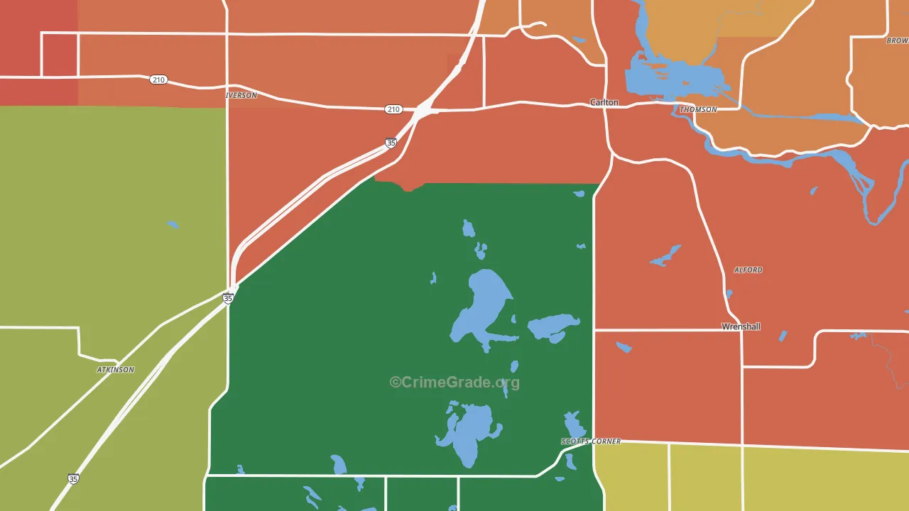 55718, MN Map of Theft Rates