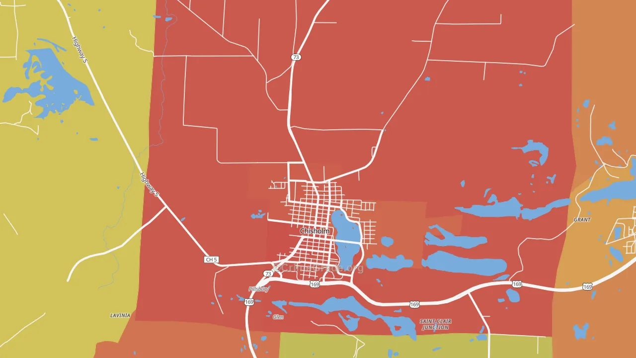 55719, MN Map of Theft Rates
