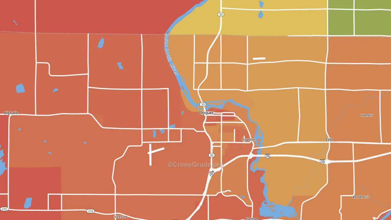 55720, MN Map of Theft Rates