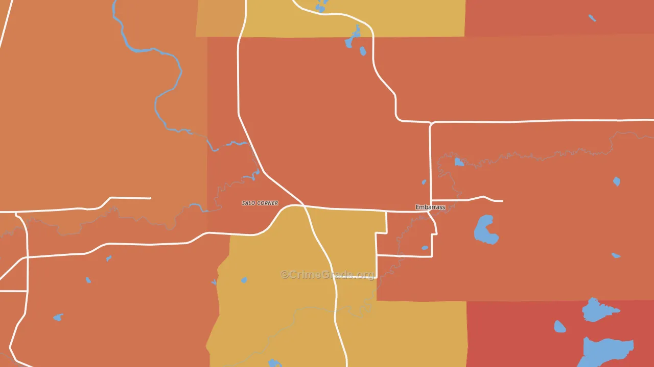 55732, MN Map of Theft Rates