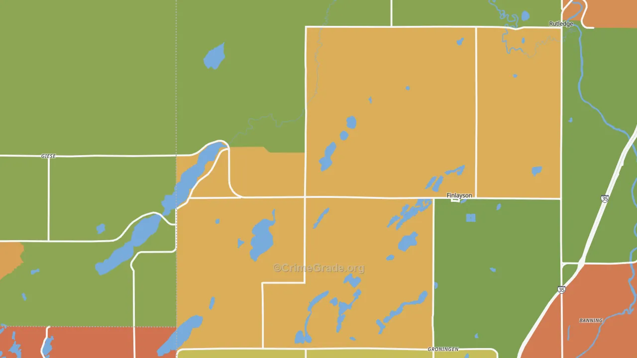 55735, MN Map of Theft Rates