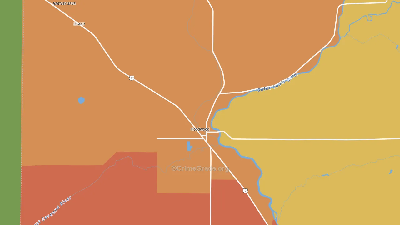 55736, MN Map of Theft Rates