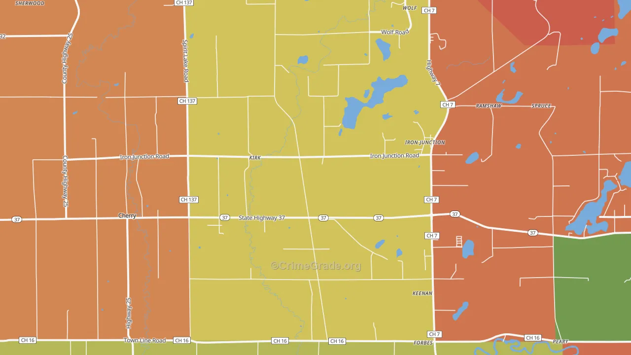 55751, MN Map of Theft Rates