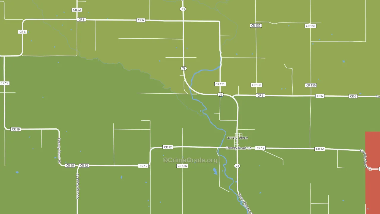 55757, MN Map of Theft Rates
