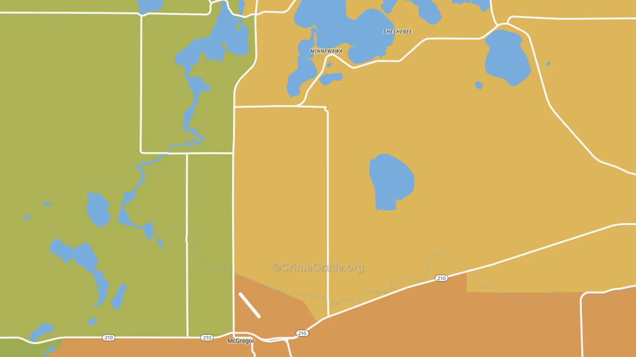 55760, MN Map of Theft Rates
