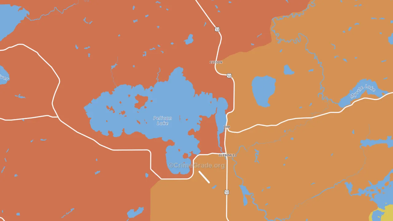 55771, MN Map of Theft Rates