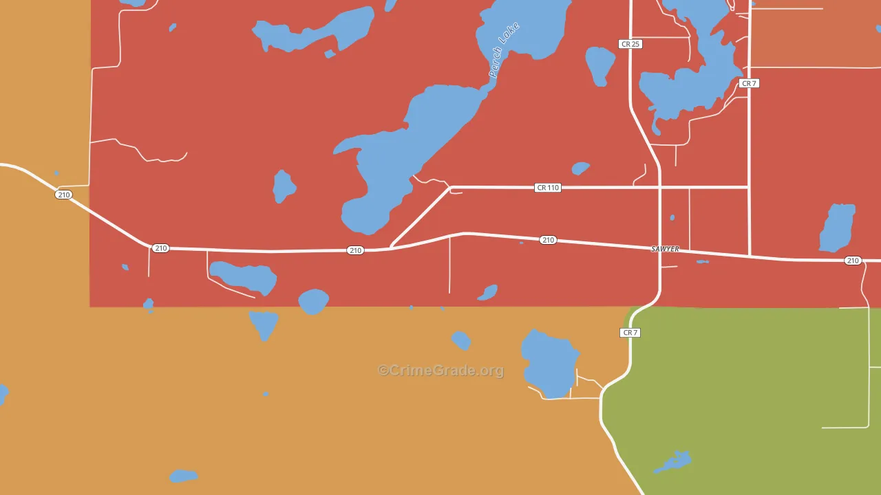 55780, MN Map of Theft Rates