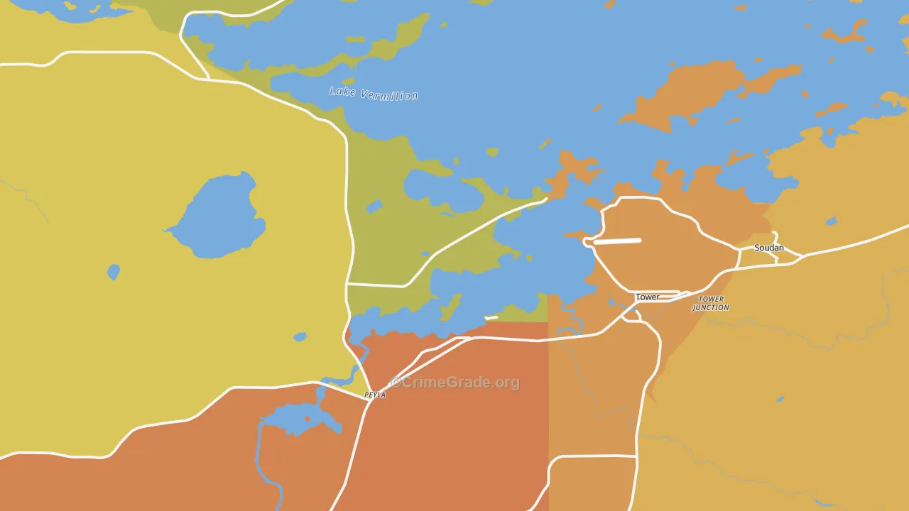 55790, MN Map of Theft Rates