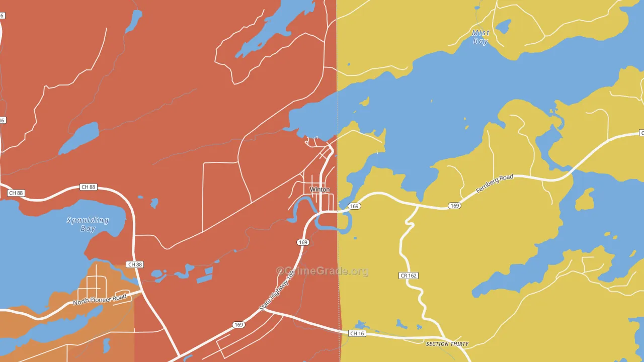 55796, MN Map of Theft Rates