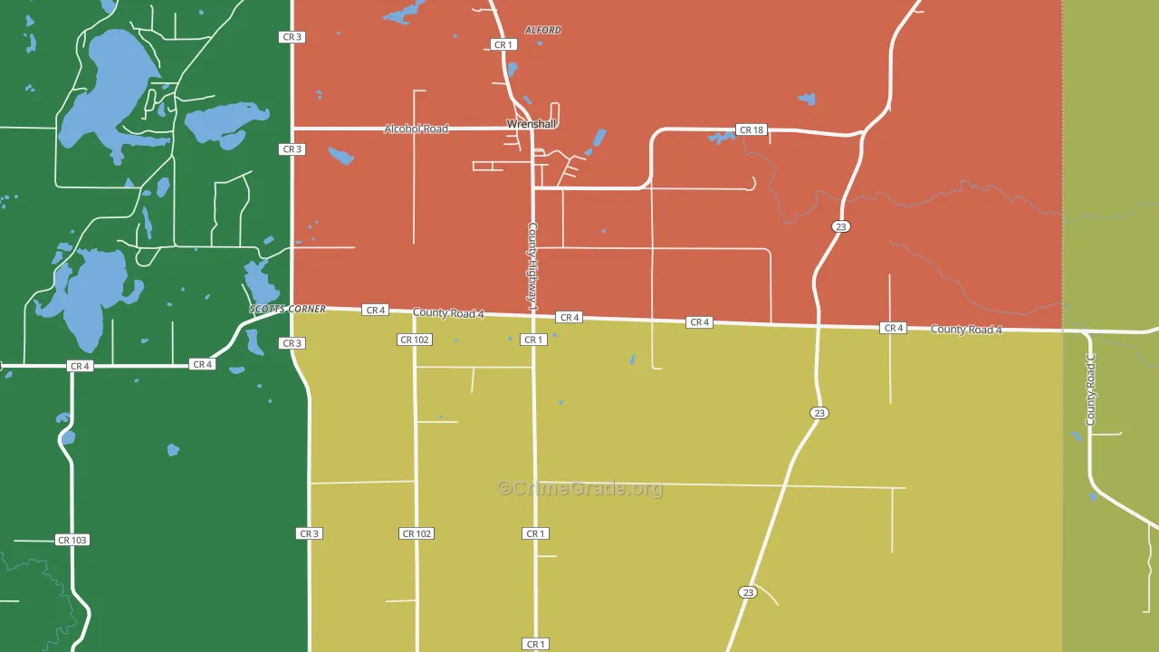 55797, MN Map of Theft Rates