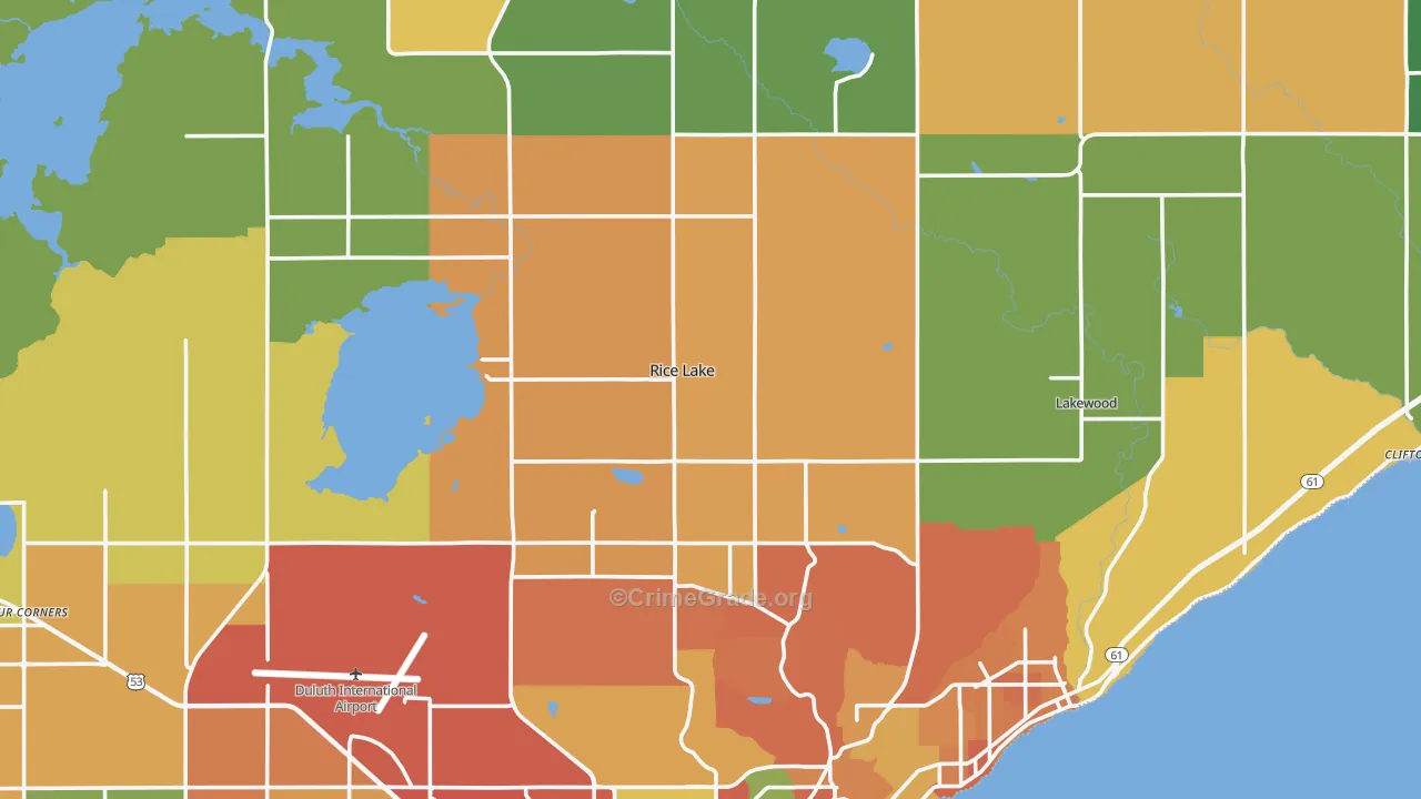 55803, MN Map of Theft Rates