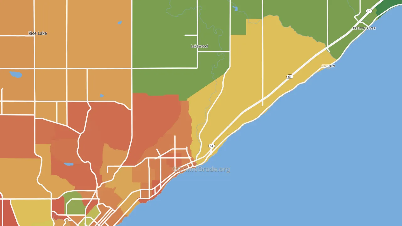 55804, MN Map of Theft Rates