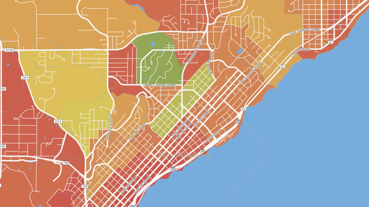 55812, MN Map of Theft Rates