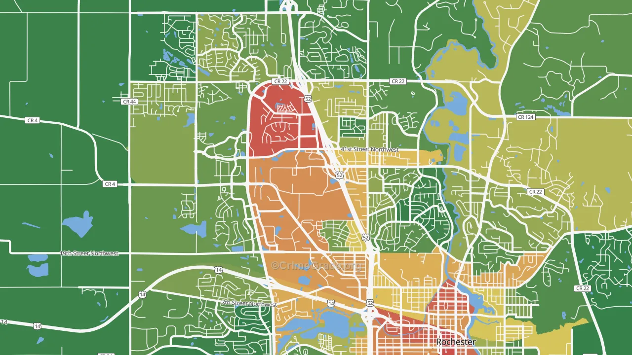 55901, MN Map of Theft Rates