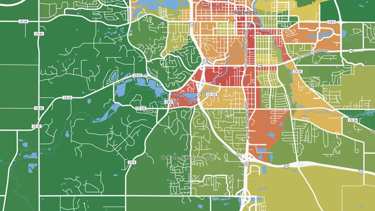 55902, MN Map of Theft Rates