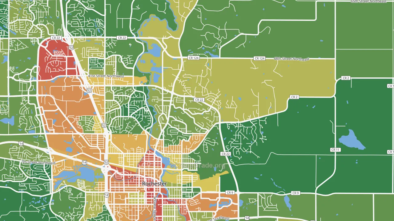 55906, MN Map of Theft Rates