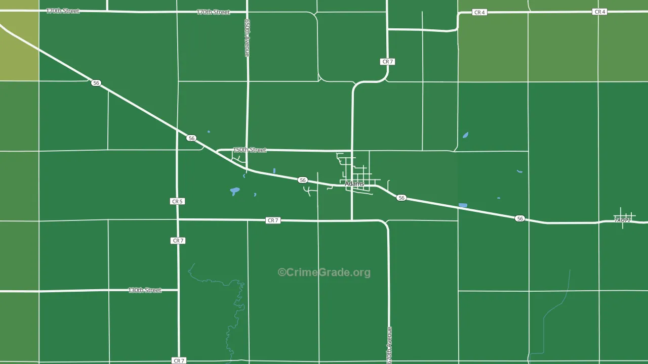 55909, MN Map of Theft Rates