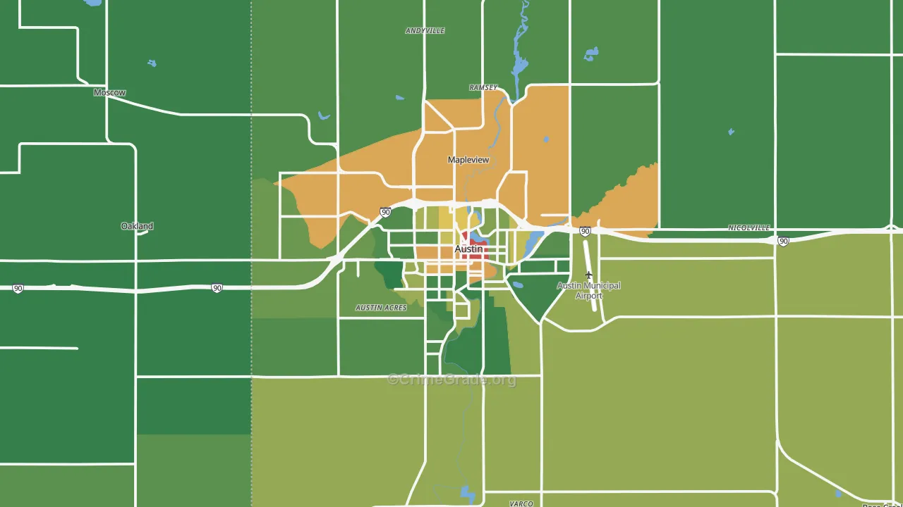 55912, MN Map of Theft Rates