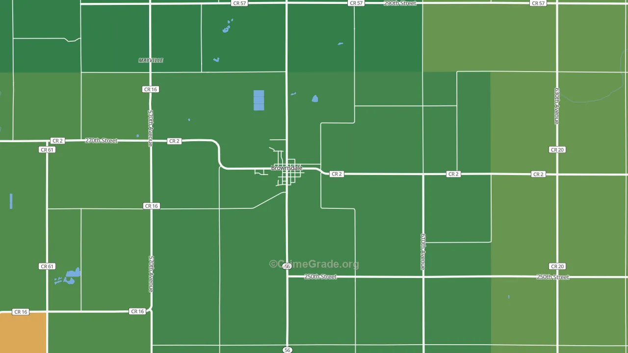 55918, MN Map of Theft Rates