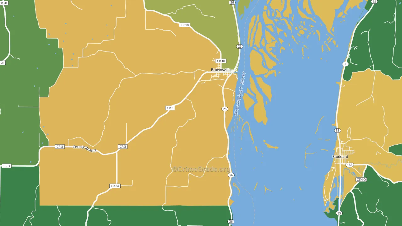 55919, MN Map of Theft Rates
