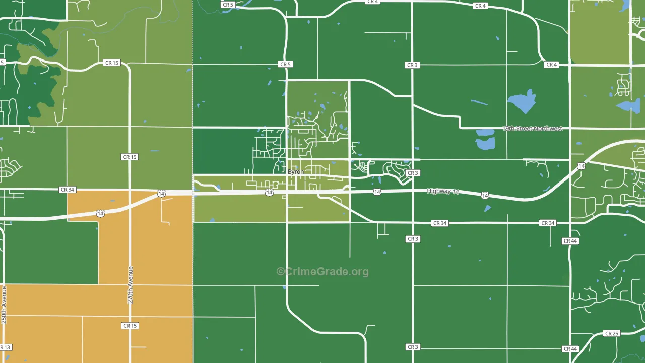 55920, MN Map of Theft Rates